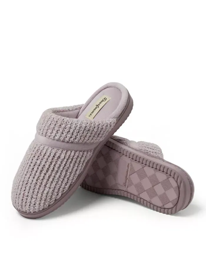 Женские тапочки-шлепанцы Serena Marled Chenille Dearfoams — изображение 2 из 5, фиолетовый