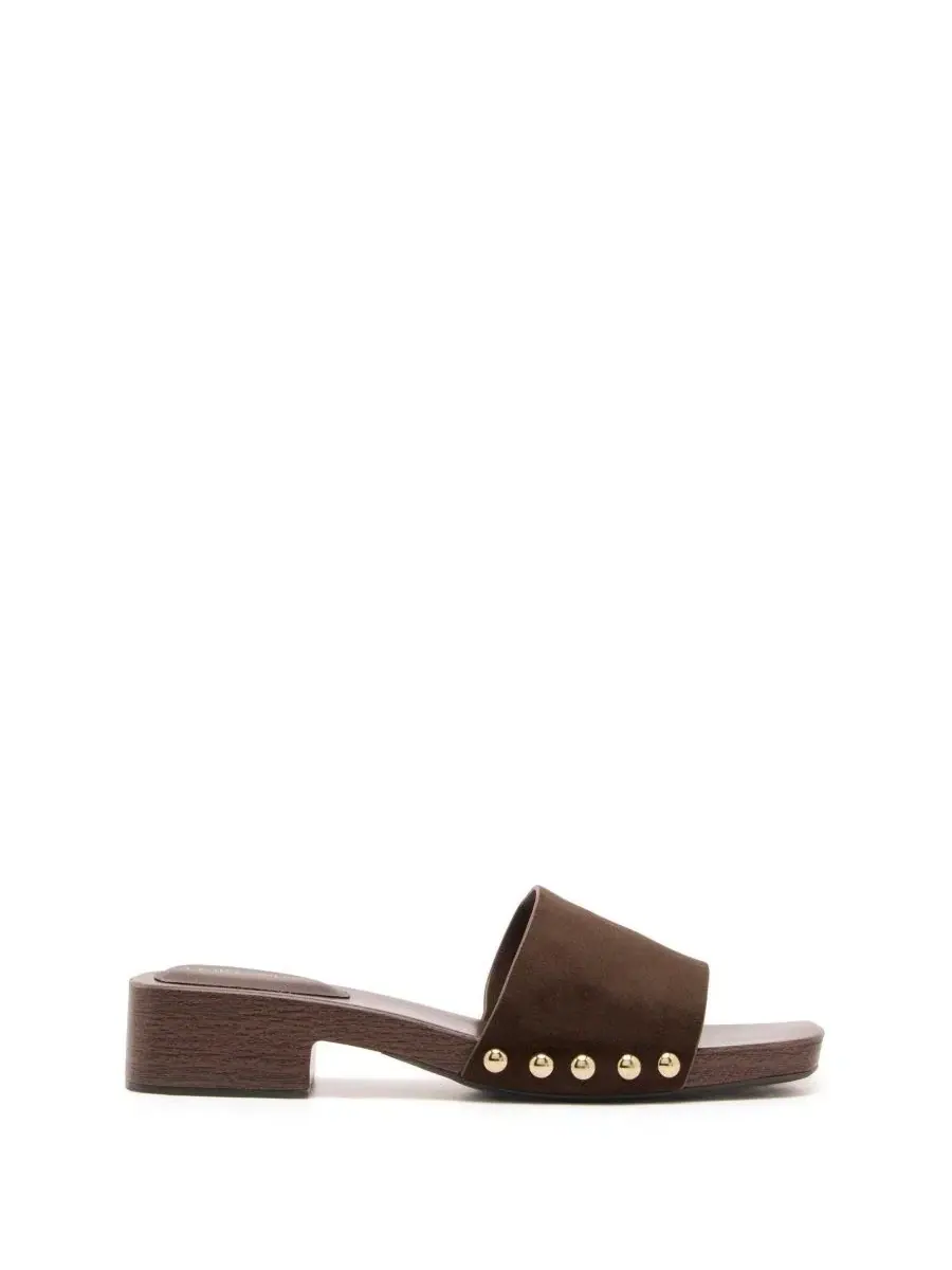 Сандалии-сабо с металлическими заклепками Zane Open Square Toe Therapy Australia — изображение 2 из 4, коричневый