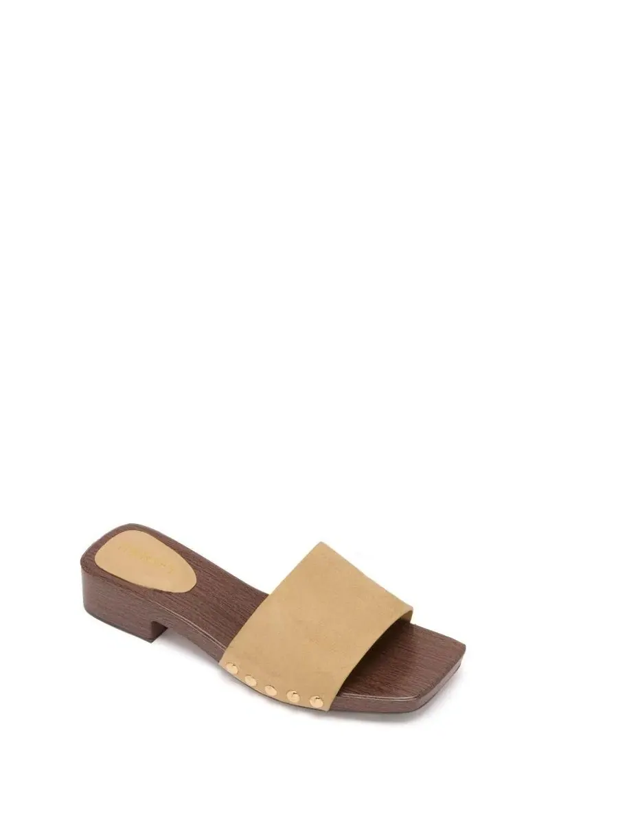 Женские сандалии с квадратным мысом Zane Open Square Toe Therapy Australia, Cashew Faux Suede — изображение 1 из 5