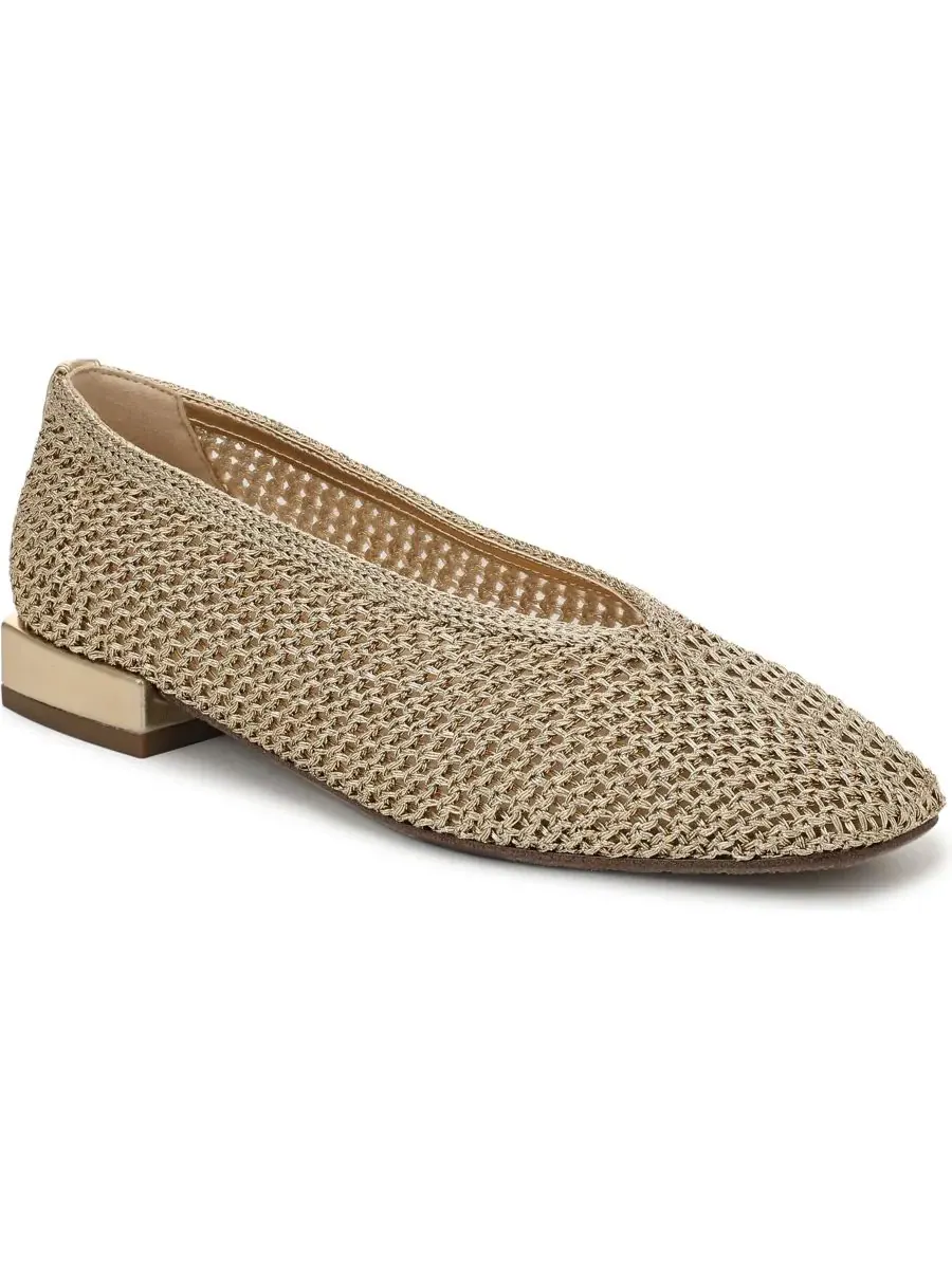 Женские вязаные балетки Kasey Sam Edelman, amber золото woven fabric — изображение 1 из 5, золотистый