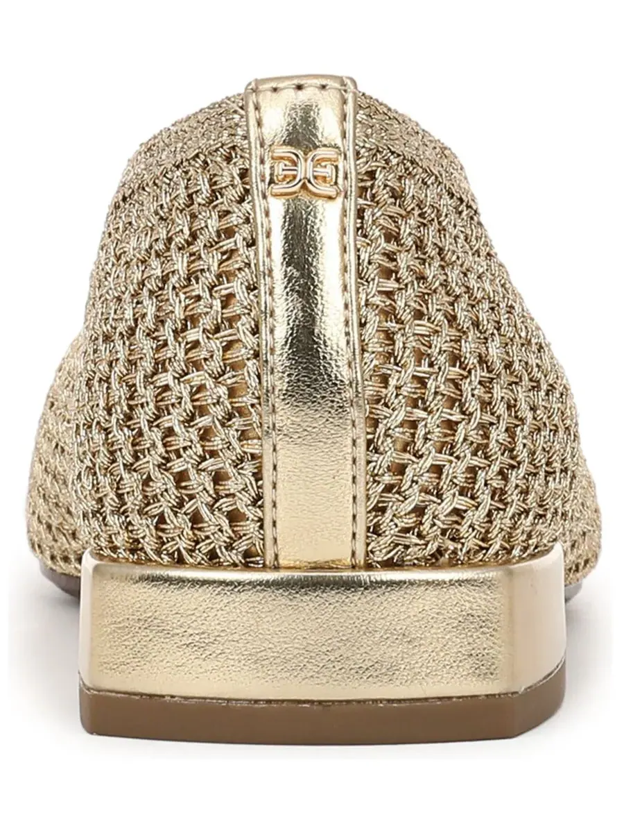Женские вязаные балетки Kasey Sam Edelman, amber золото woven fabric — изображение 3 из 5, золотистый