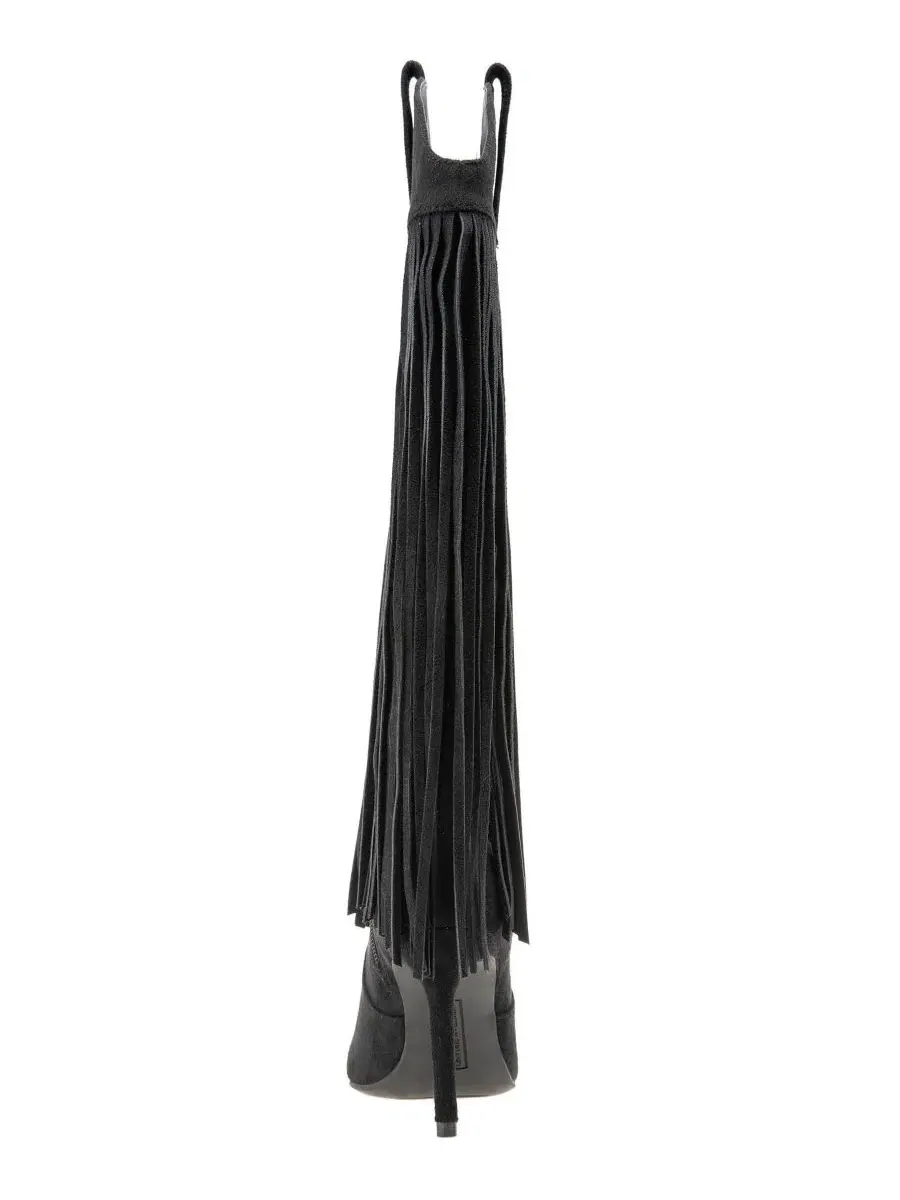 Ботинки женские с бахромой и острым носком Appti Fringe Pointed Toe Boot Christian Siriano — изображение 3 из 5, черный