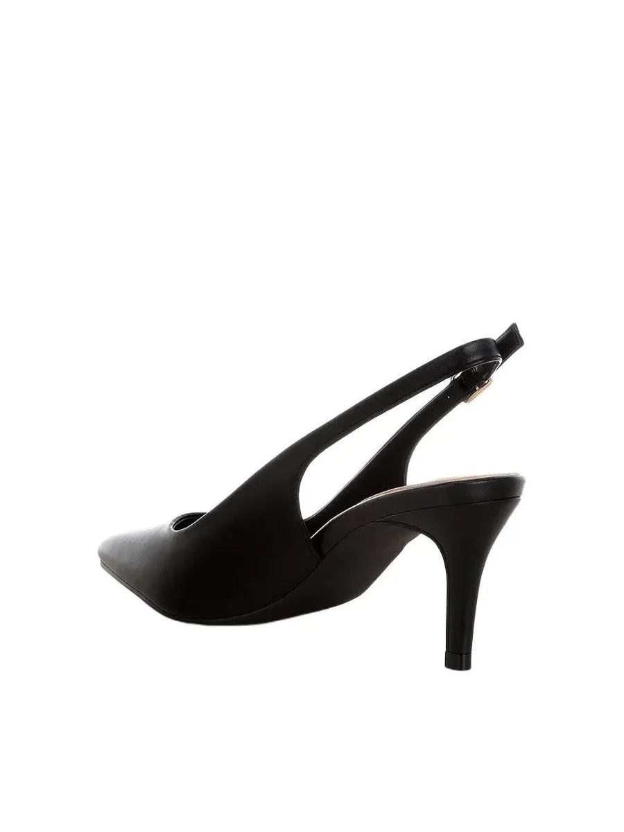 Туфли-лодочки на каблуке-шпильке с ремешком-пряжкой Jaoba Pointed Toe Pin Buckle Slingbacks London — изображение 2 из 5