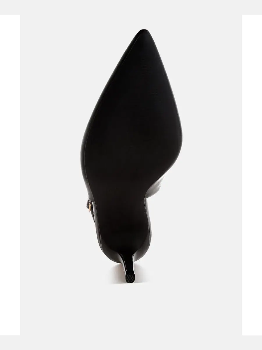 Туфли-лодочки на каблуке-шпильке с ремешком-пряжкой Jaoba Pointed Toe Pin Buckle Slingbacks London — изображение 3 из 5