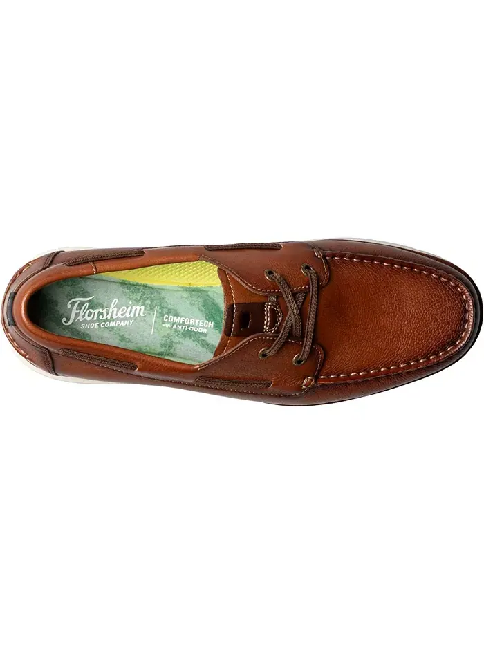 Мужские лодочные туфли Tropics Moc Toe с эластичными шнурками Florsheim — изображение 7 из 7, коричневый