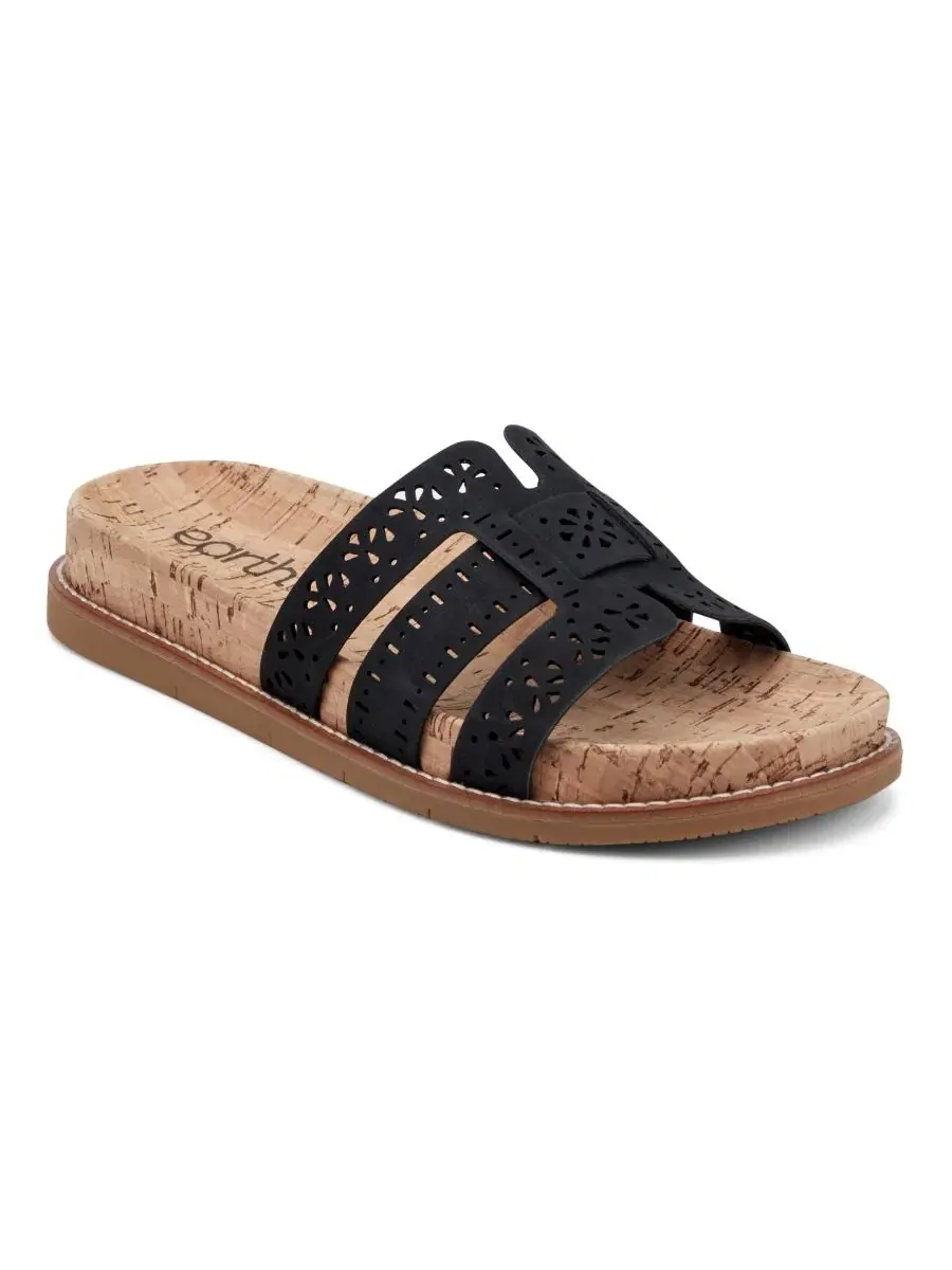 Женские сандалии-вьетнамки Fairren Flat Slip-On Footbed Earth — изображение 1 из 5, черный