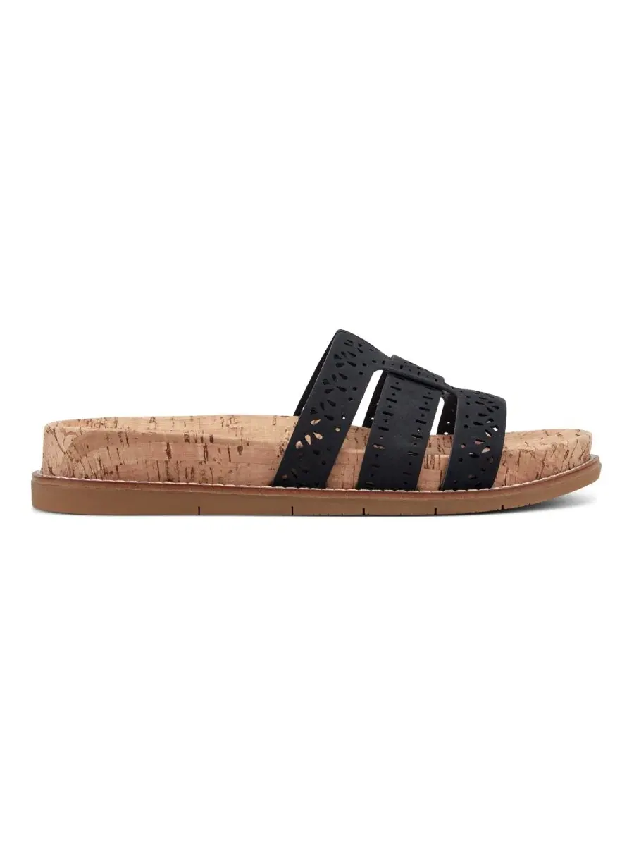 Женские сандалии-вьетнамки Fairren Flat Slip-On Footbed Earth — изображение 2 из 5, черный