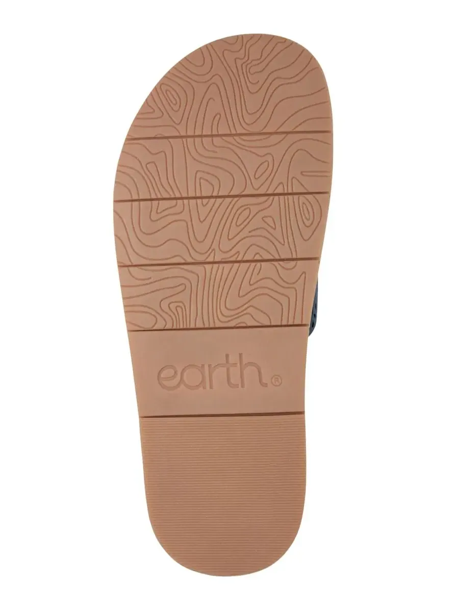 Сандалии-слайды с пробковой стелькой Fairren Flat Slip-On Footbed Sandals Earth — изображение 5 из 5, темно-синий