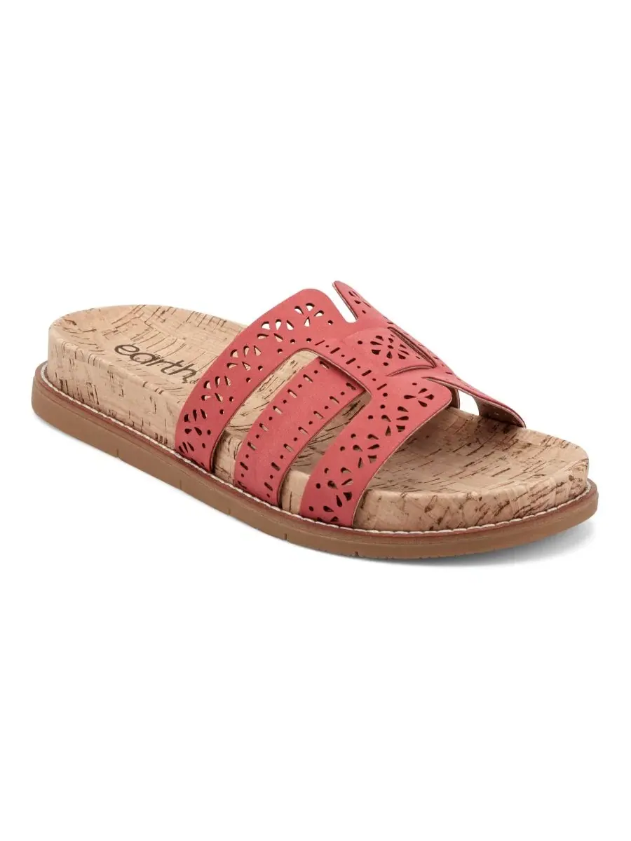 Женские сандалии с закрытым носком на плоской подошве Fairren Flat Slip-On Footbed Sandals Earth — изображение 1 из 5