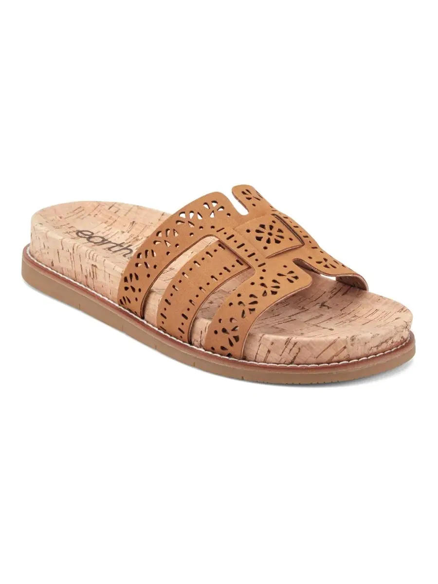 Сандалии-слайды с пробковой стелькой Fairren Flat Slip-On Footbed Earth