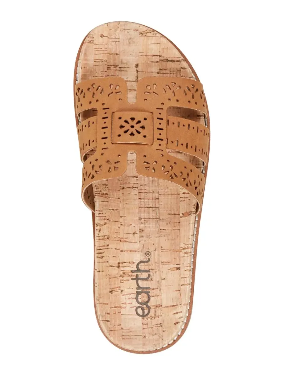 Сандалии-слайды с пробковой стелькой Fairren Flat Slip-On Footbed Earth — изображение 4 из 5, прозрачный