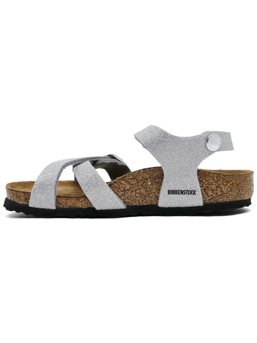 Сандалии с блестками Kumba Birkenstock — изображение 3 из 6, серебряный