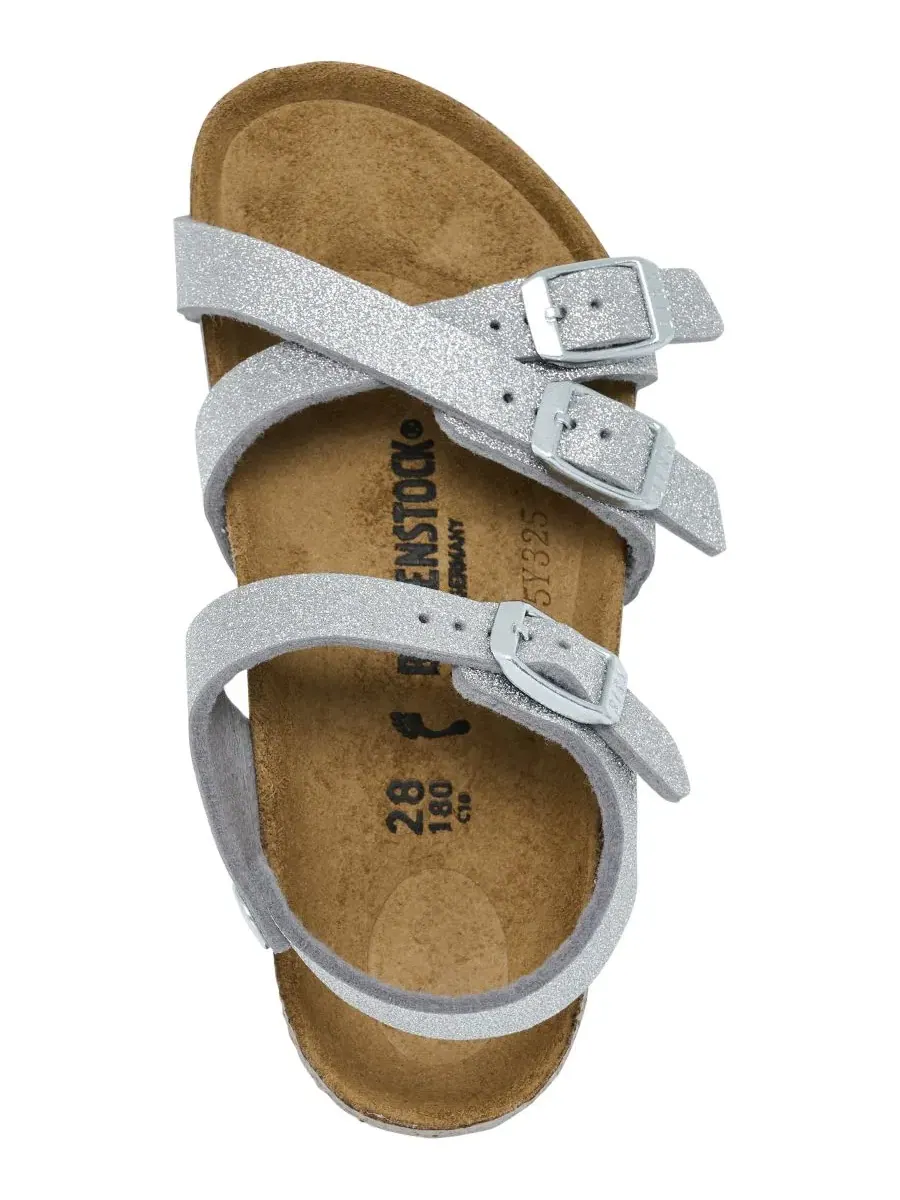 Сандалии с блестками Kumba Birkenstock — изображение 5 из 6, серебряный