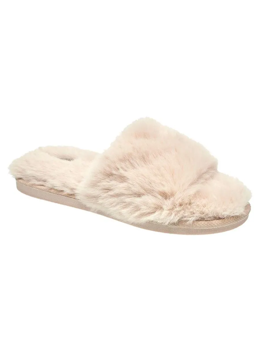 Женские тапочки-слайды с искусственным мехом, модель Slide Faux Fur Slipper Nine West