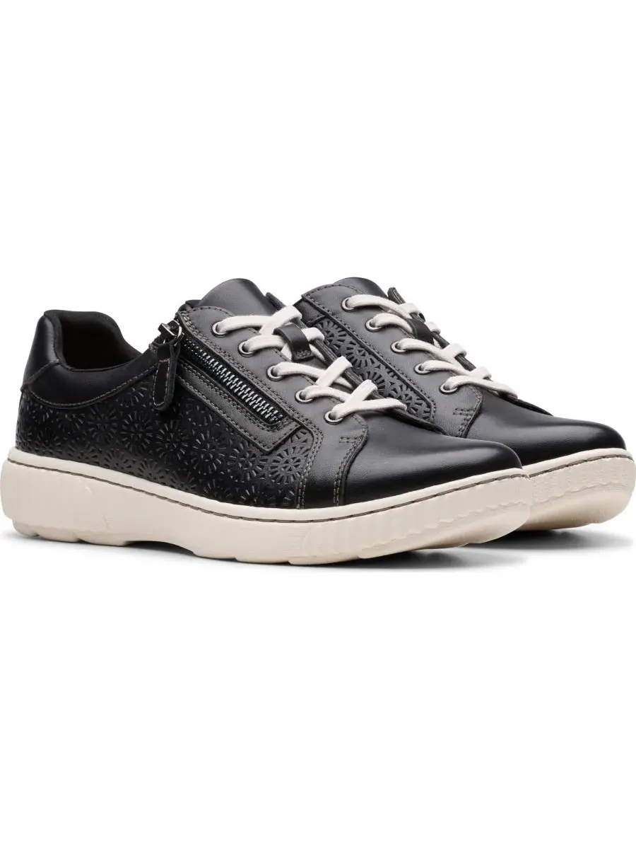Кроссовки женские Clarks Caroline Rio, серебро, кожа