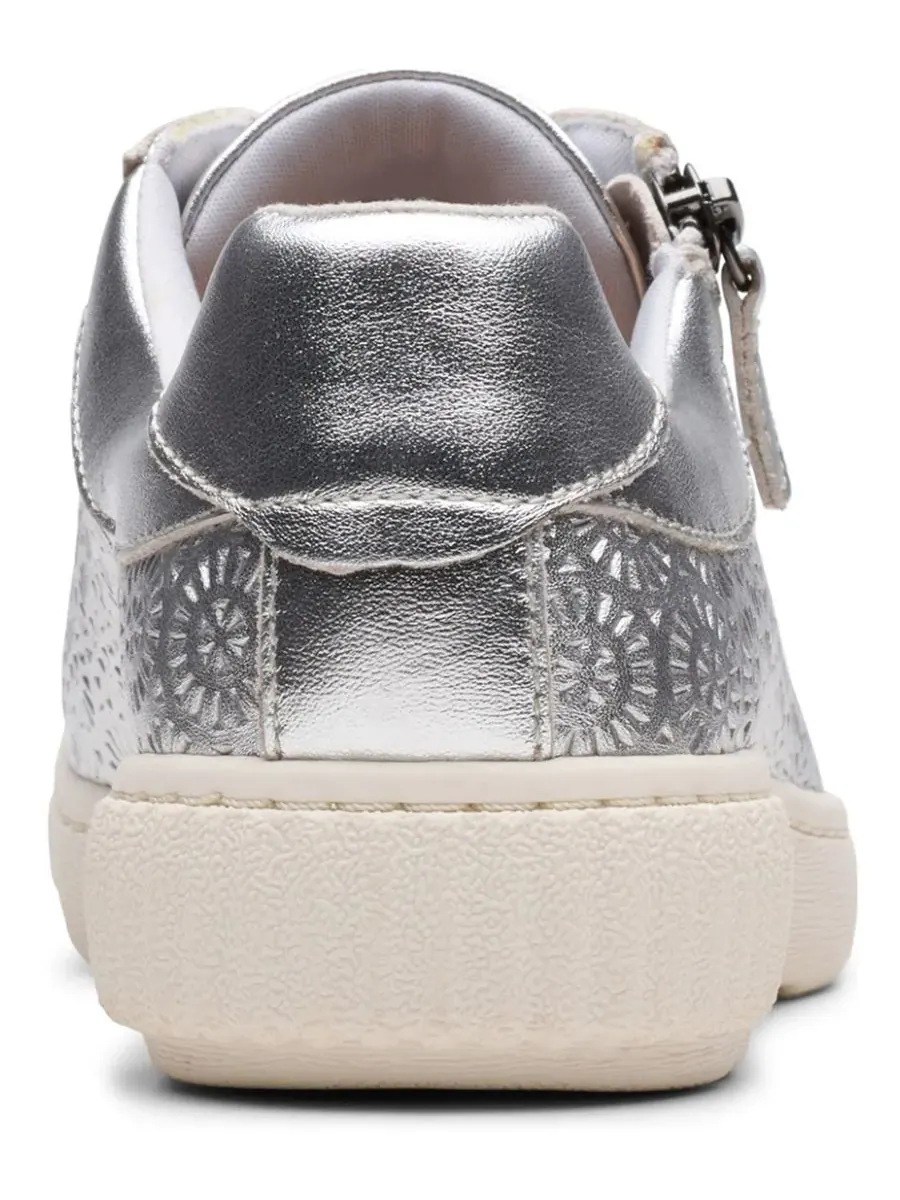Кроссовки женские Clarks Caroline Rio, серебро, кожа — изображение 3 из 7, серебристый