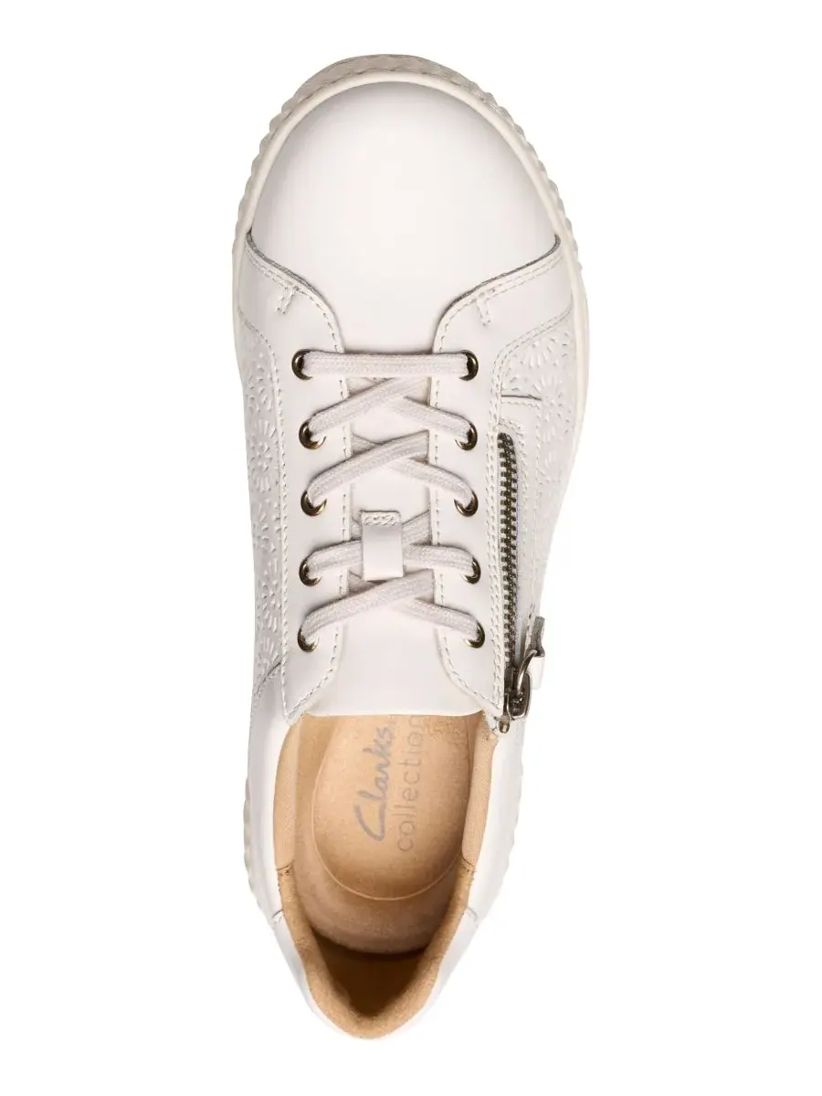 Кроссовки женские Clarks Caroline Rio, кожаные — изображение 4 из 7, белый