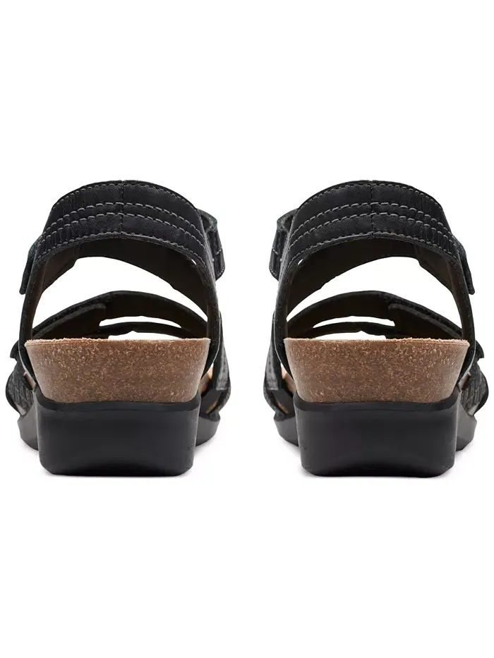 Босоножки женские Clarks Calenne Clara на танкетке — изображение 3 из 5, черный