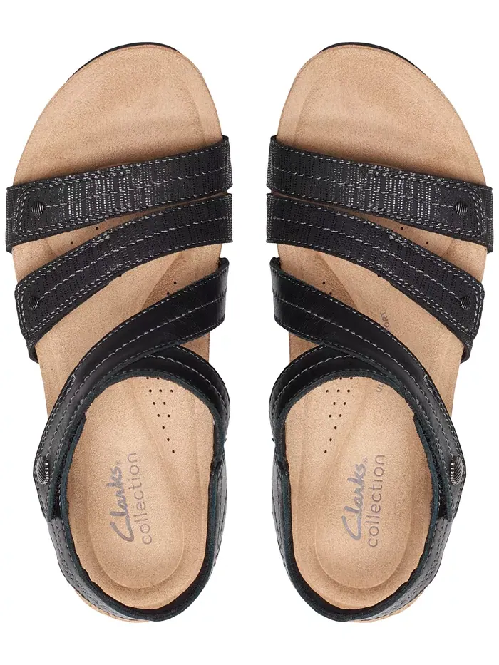Босоножки женские Clarks Calenne Clara на танкетке — изображение 4 из 5, черный