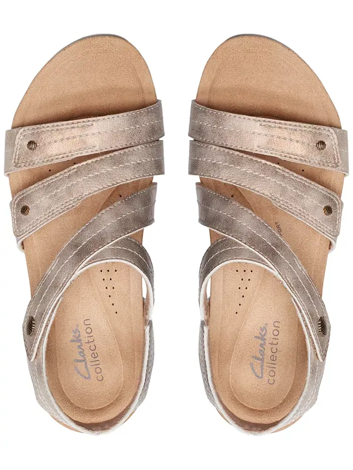 Босоножки женские Clarks Calenne Clara на танкетке — изображение 4 из 5, золото