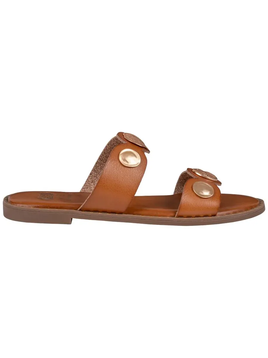 Женские сандалии-слипоны Nolah Coin Gc Shoes — изображение 2 из 5, бежевый