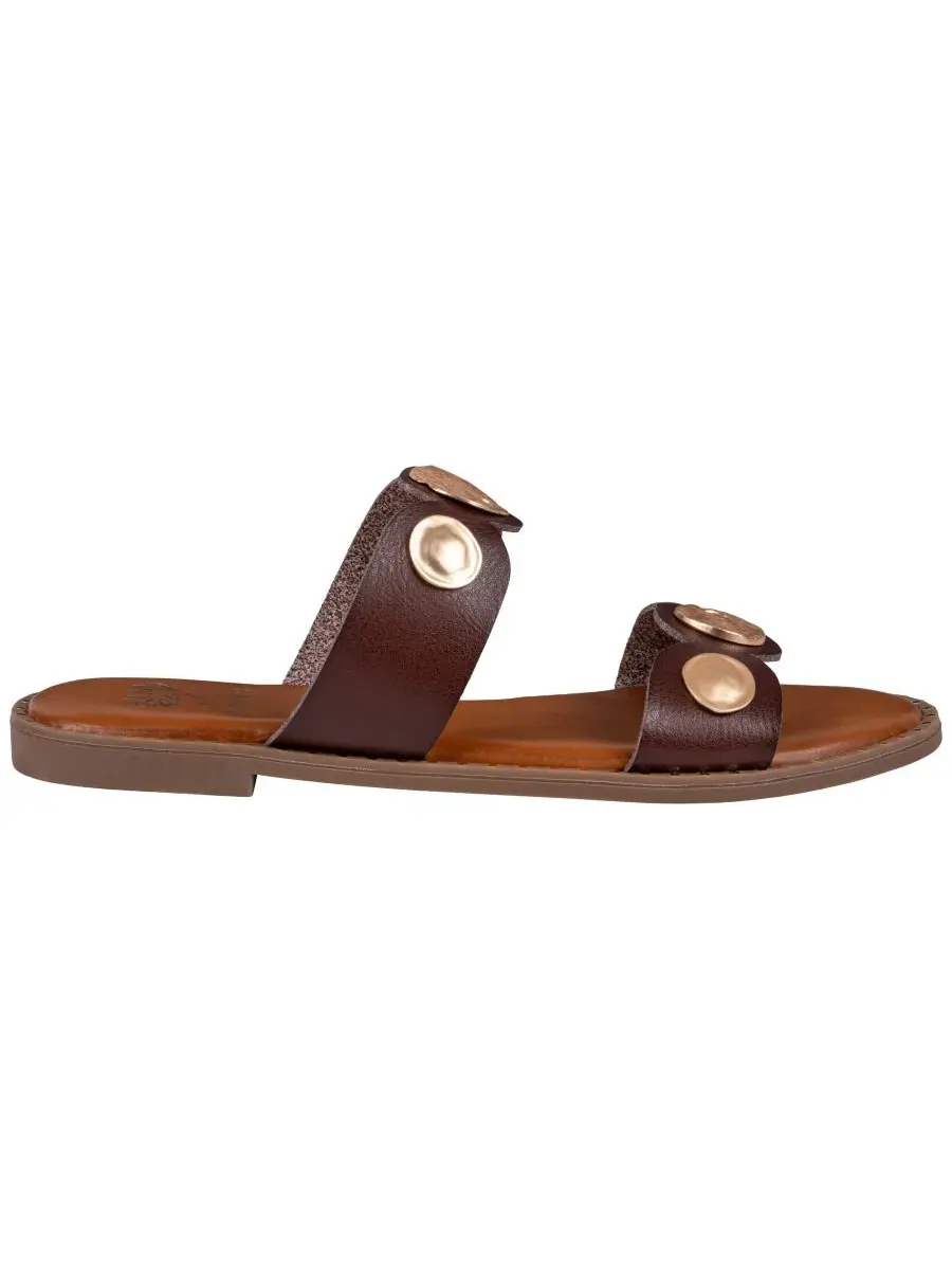 Женские сандалии-слипоны Nolah Coin Gc Shoes — изображение 2 из 5, коричневый