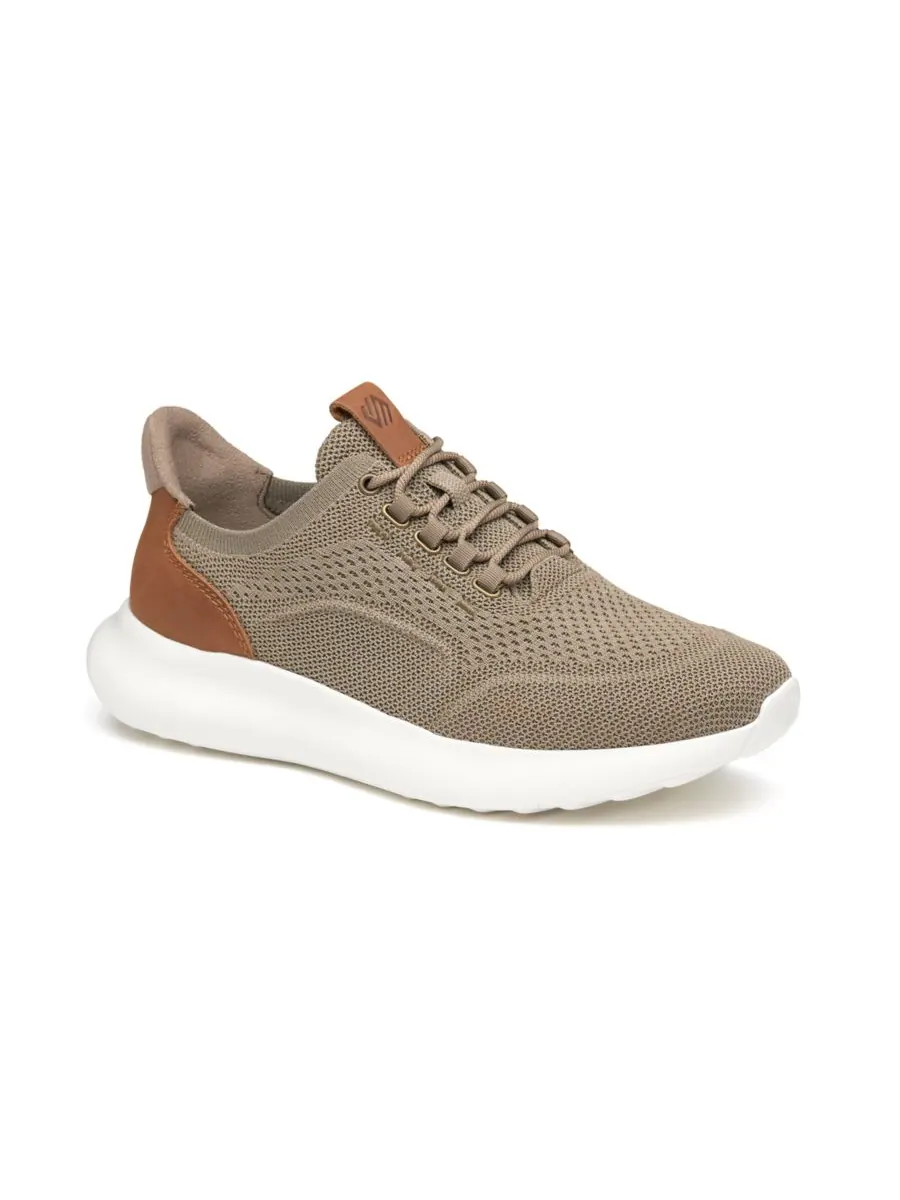 Мужские вязаные кроссовки Amherst 20 с гладким носком Johnston & Murphy, Taupe Heathered Knit