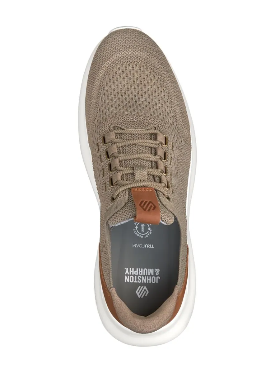 Мужские вязаные кроссовки Amherst 20 с гладким носком Johnston & Murphy, Taupe Heathered Knit — изображение 4 из 5