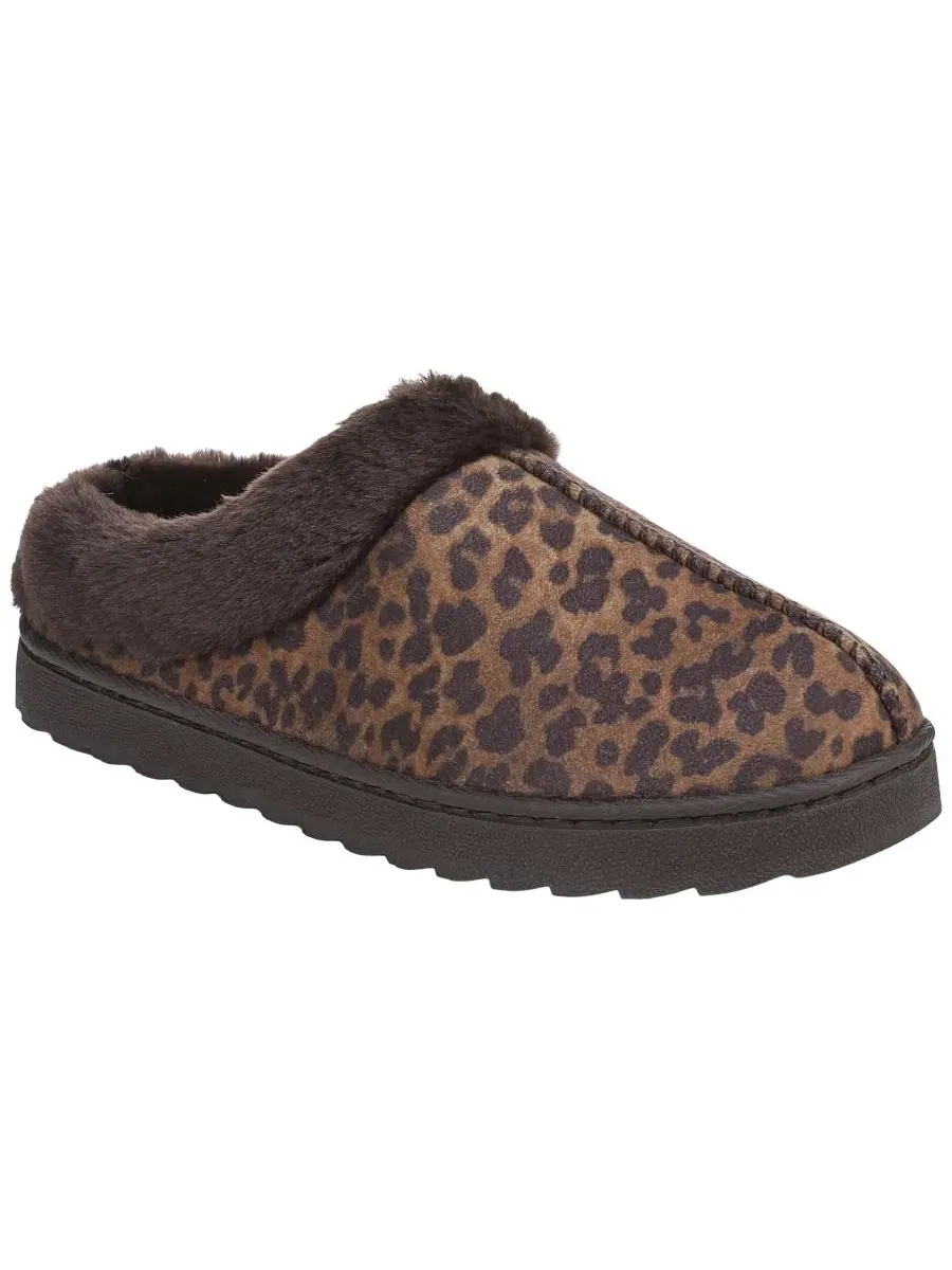 Женские тапочки-мюли с принтом Brown Leopard Print Microsuede Dr. Scholl's
