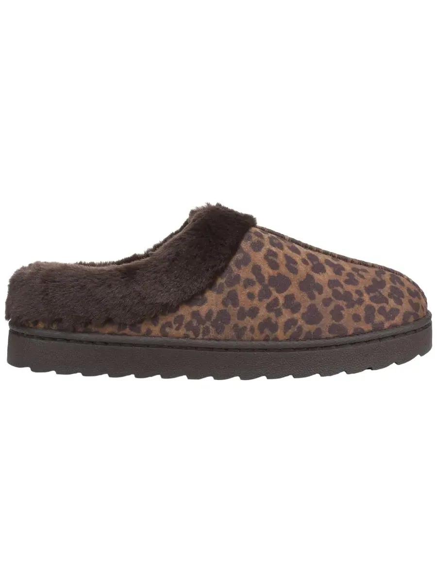 Женские тапочки-мюли с принтом Brown Leopard Print Microsuede Dr. Scholl's — изображение 2 из 5, коричневый