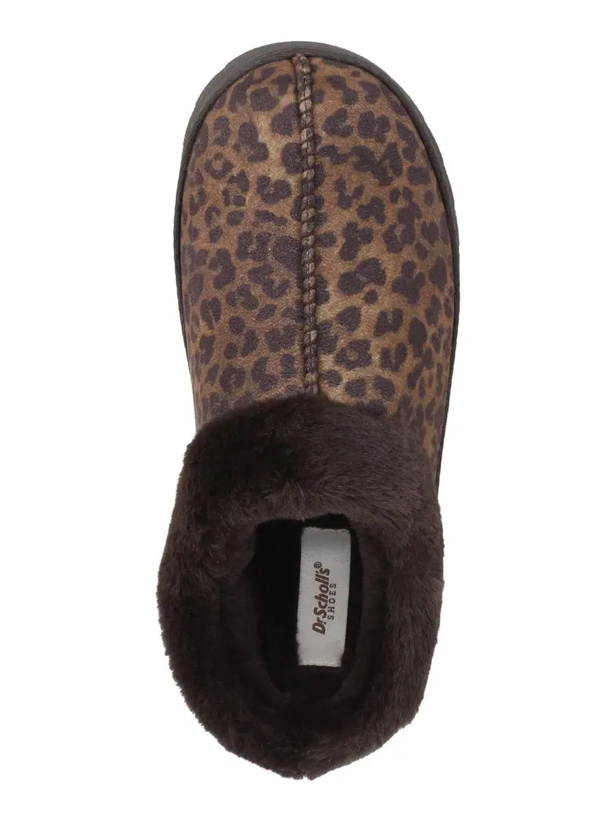 Женские тапочки-мюли с принтом Brown Leopard Print Microsuede Dr. Scholl's — изображение 4 из 5, коричневый