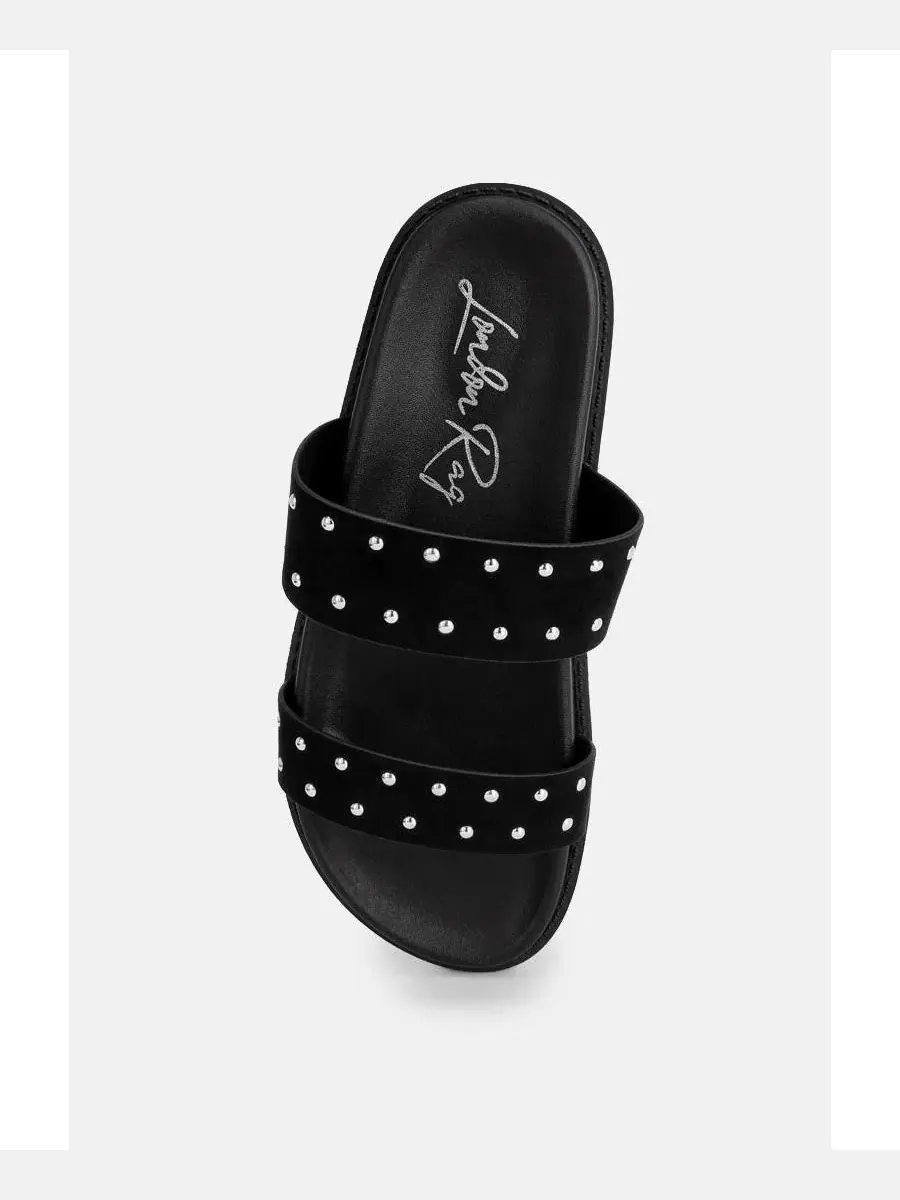 Женские босоножки-тапочки с шипами, модель SH5866 London Rag — изображение 4 из 6, черный