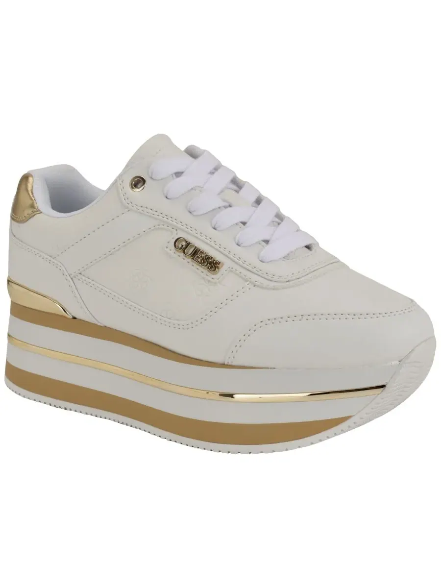 Женские кроссовки Hansin на двойной платформе со шнуровкой GUESS