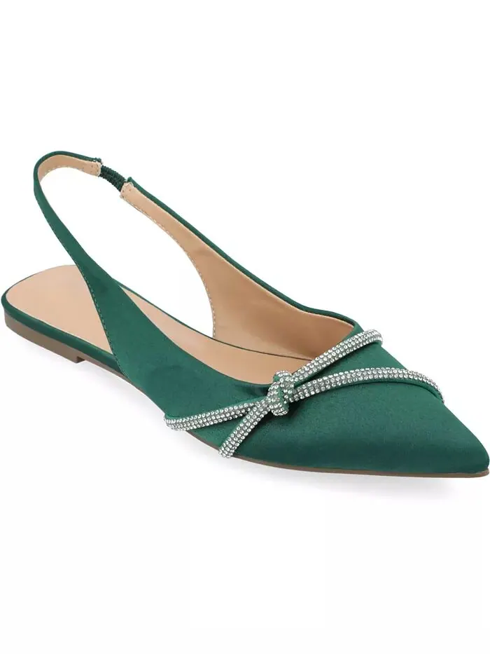 Женские туфли Rebbel Rhinestone Knot Slingback Flats Journee Collection