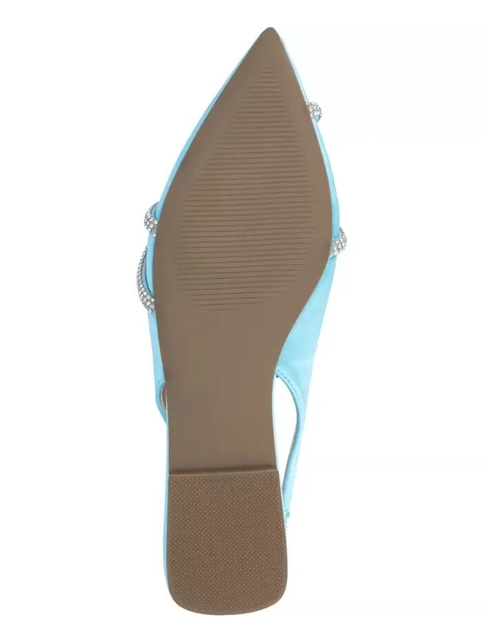Женские туфли Rebbel Rhinestone Knot Slingback Flats Journee Collection — изображение 5 из 8, синий