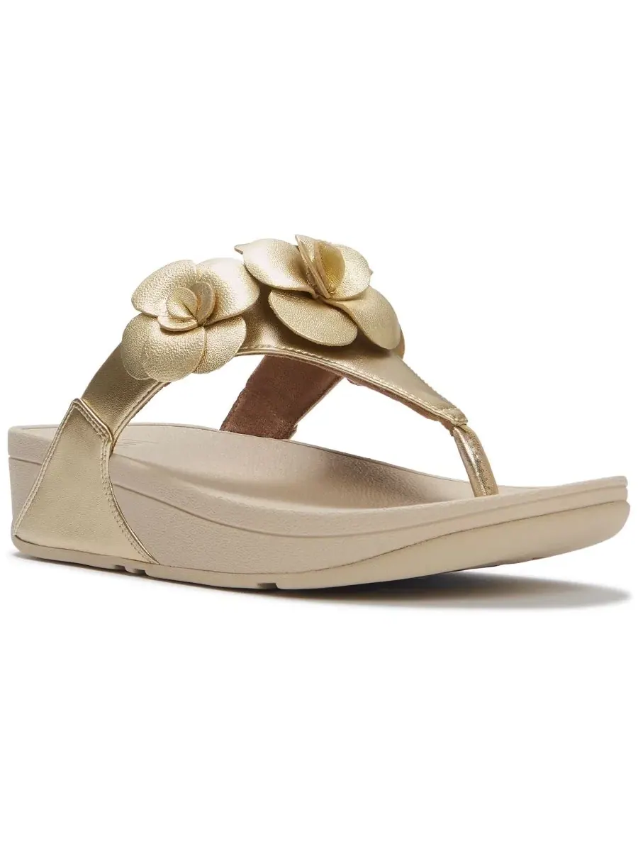 Босоножки-сланцы с цветочным принтом FitFlop — изображение 1 из 6, платиновый