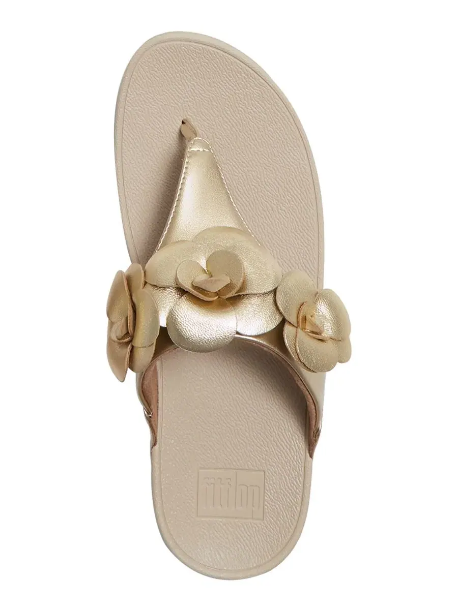 Босоножки-сланцы с цветочным принтом FitFlop — изображение 3 из 6, платиновый
