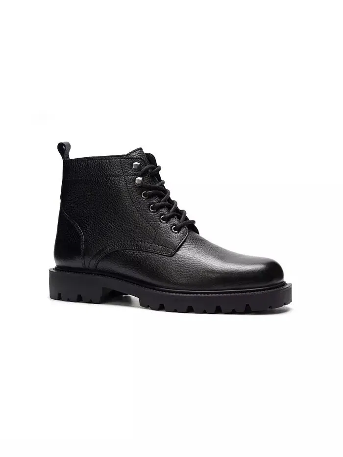 Мужские кожаные ботинки Robert Lace Up A. Veer — изображение 1 из 5, черный