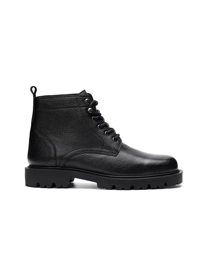 Мужские кожаные ботинки Robert Lace Up A. Veer — изображение 2 из 5, черный