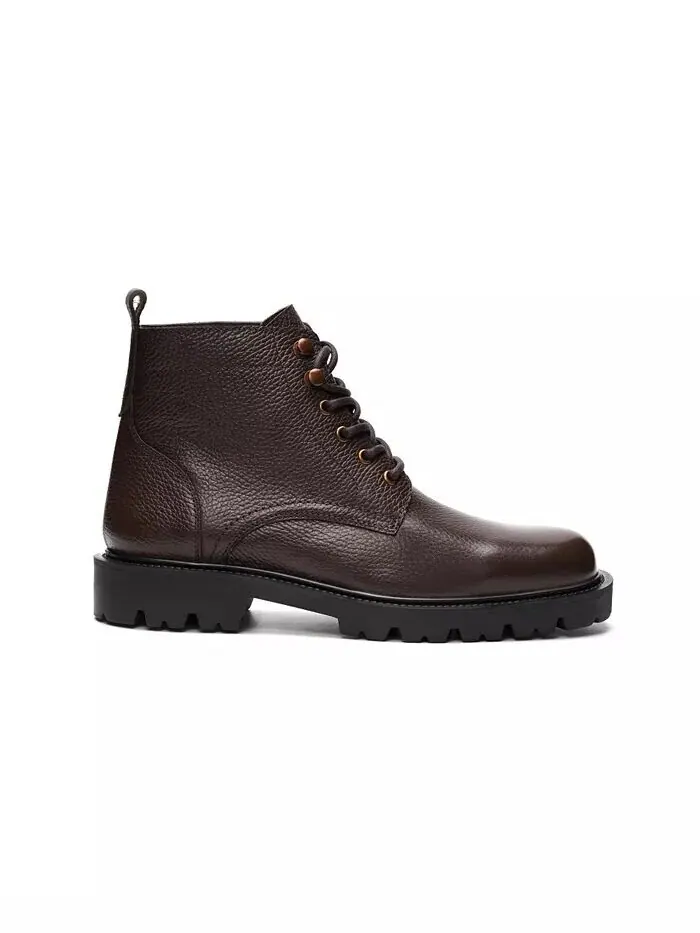 Мужские кожаные ботинки Robert Lace Up A. Veer — изображение 2 из 5, коричневый