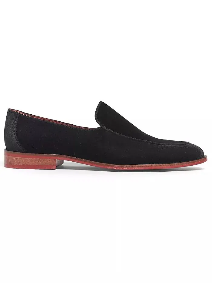 Мужские бархатные свадебные мокасины Prince Slip-On Carlos by Carlos Santana — изображение 2 из 5, черный