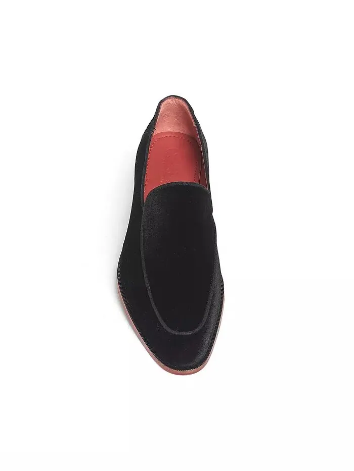 Мужские бархатные свадебные мокасины Prince Slip-On Carlos by Carlos Santana — изображение 4 из 5, черный