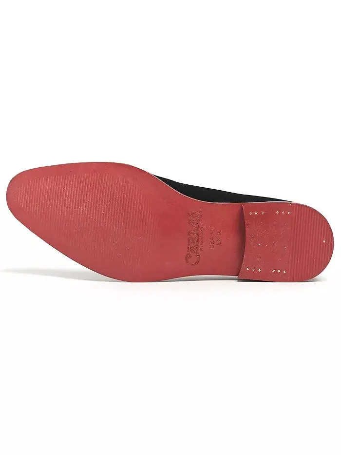 Мужские бархатные свадебные мокасины Prince Slip-On Carlos by Carlos Santana — изображение 5 из 5, черный