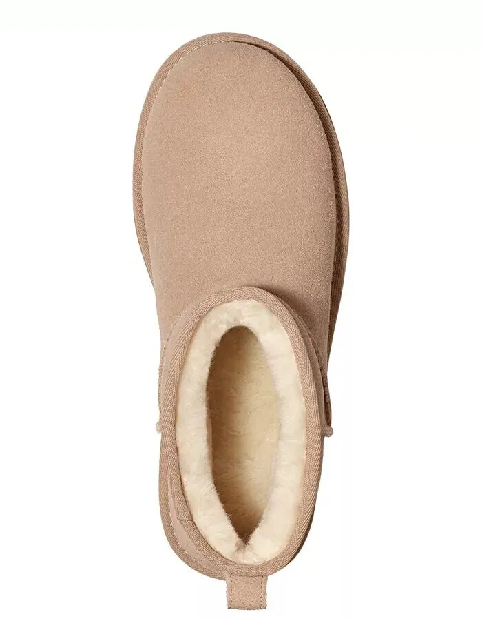 Женские классические ботильоны на платформе ультра-мини UGG — изображение 4 из 6, бежевый