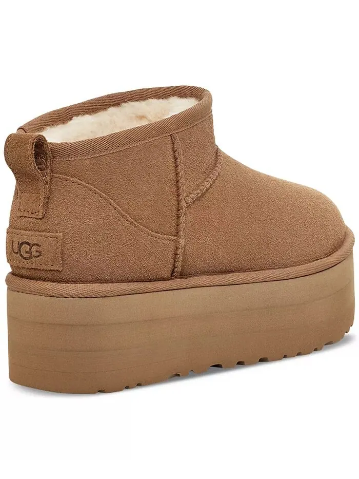 Женские классические ультрамини-ботильоны на платформе UGG® — изображение 3 из 6, орех
