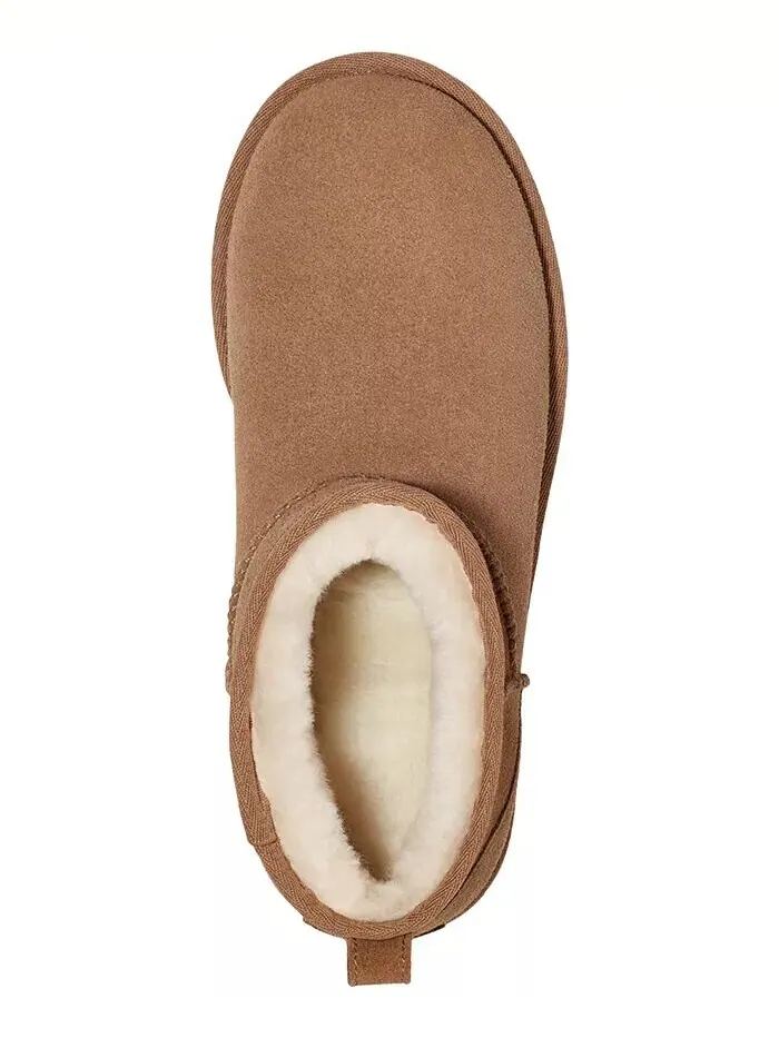Женские классические ультрамини-ботильоны на платформе UGG® — изображение 4 из 6, орех