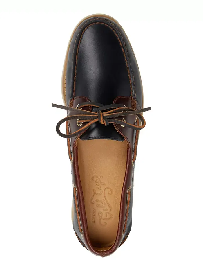 Мужские лодочные туфли Gold Cup Authentic Original с двумя шнуровками Sperry — изображение 4 из 5, черный/коричневый