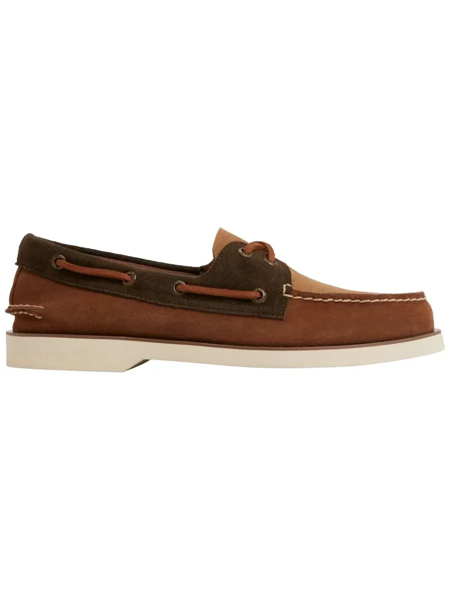 Мужские лодочные туфли с закругленным носком Sperry — изображение 2 из 6, коричневый