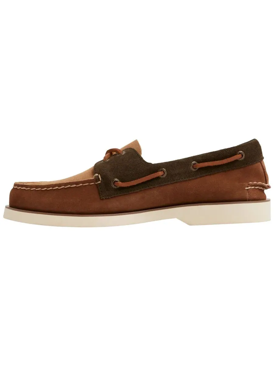 Мужские лодочные туфли с закругленным носком Sperry — изображение 6 из 6, коричневый