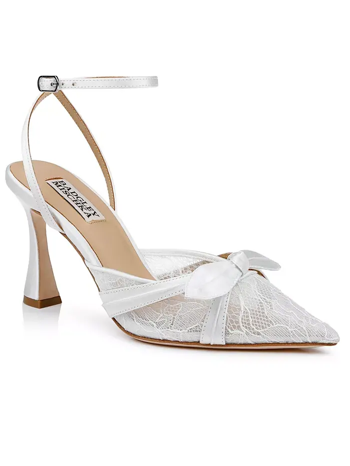 Женские туфли-лодочки Josie с острым носом Badgley Mischka — изображение 1 из 5, белый